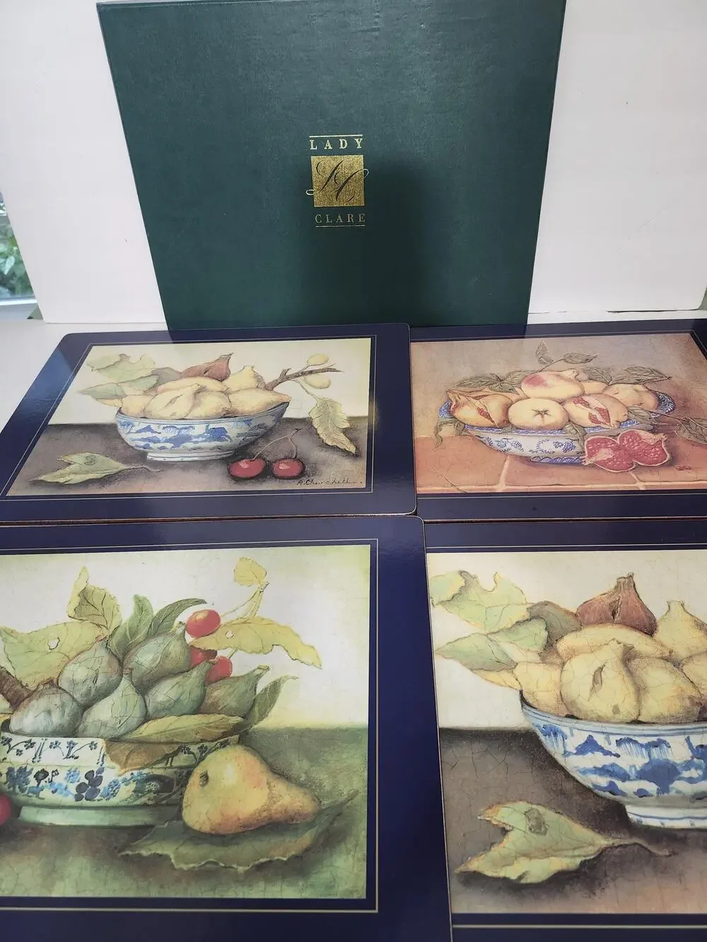 Lady Clare Continental Mediterranean Fruit Placemats Set 4 Boxed A Churchill Art